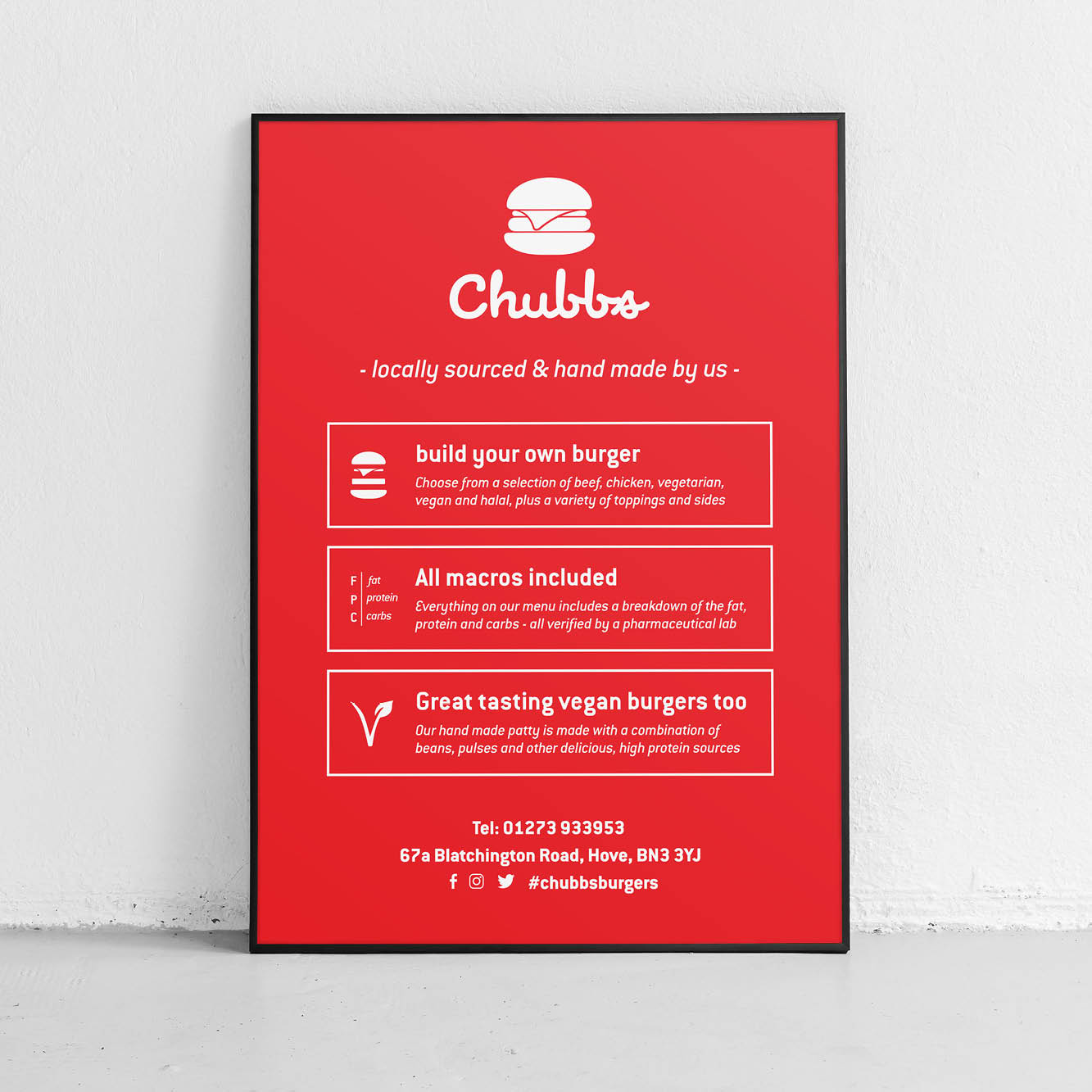 A picture of a printed poster in a frame