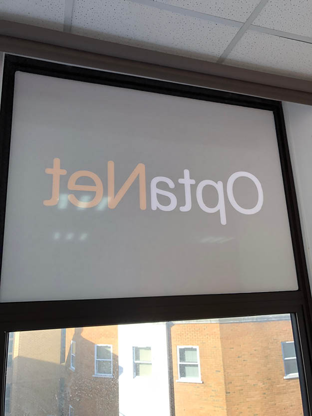 Picture window graphics viewed from the inside