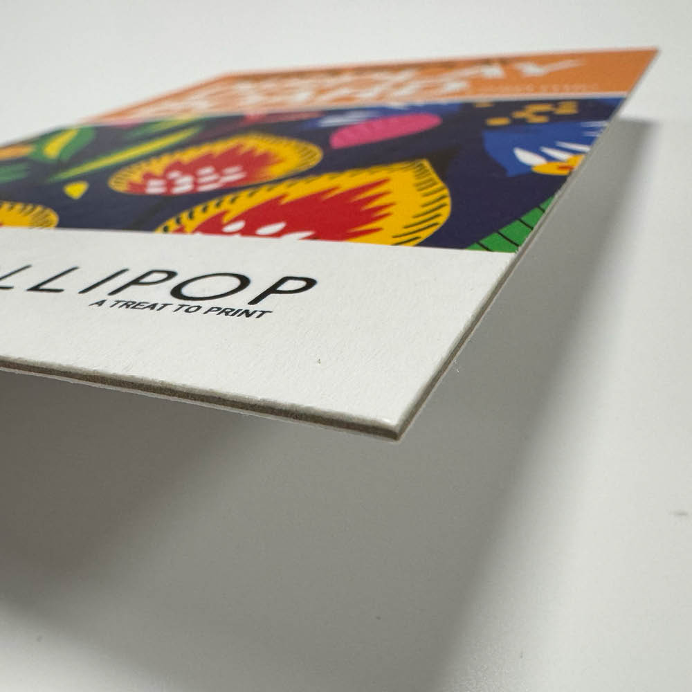 A close up of printed display board