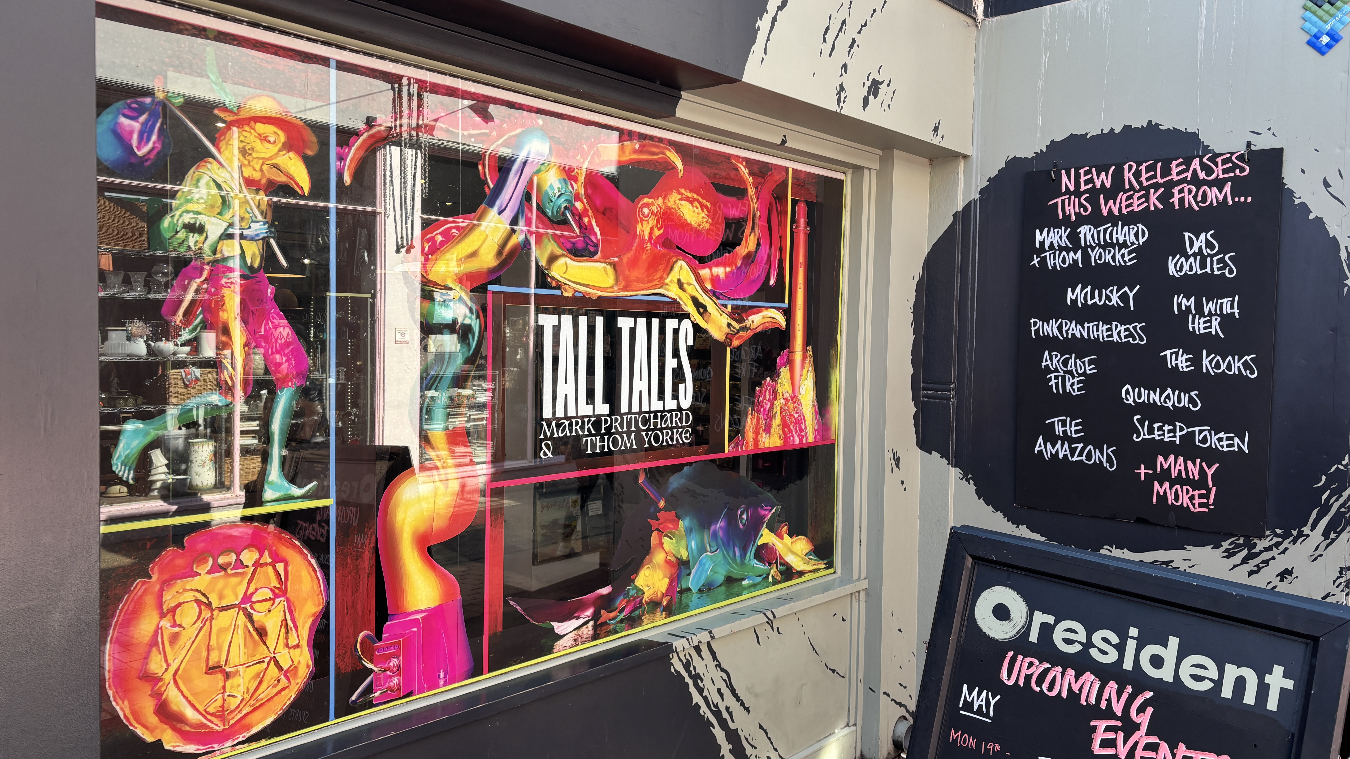 window graphic in a music shop