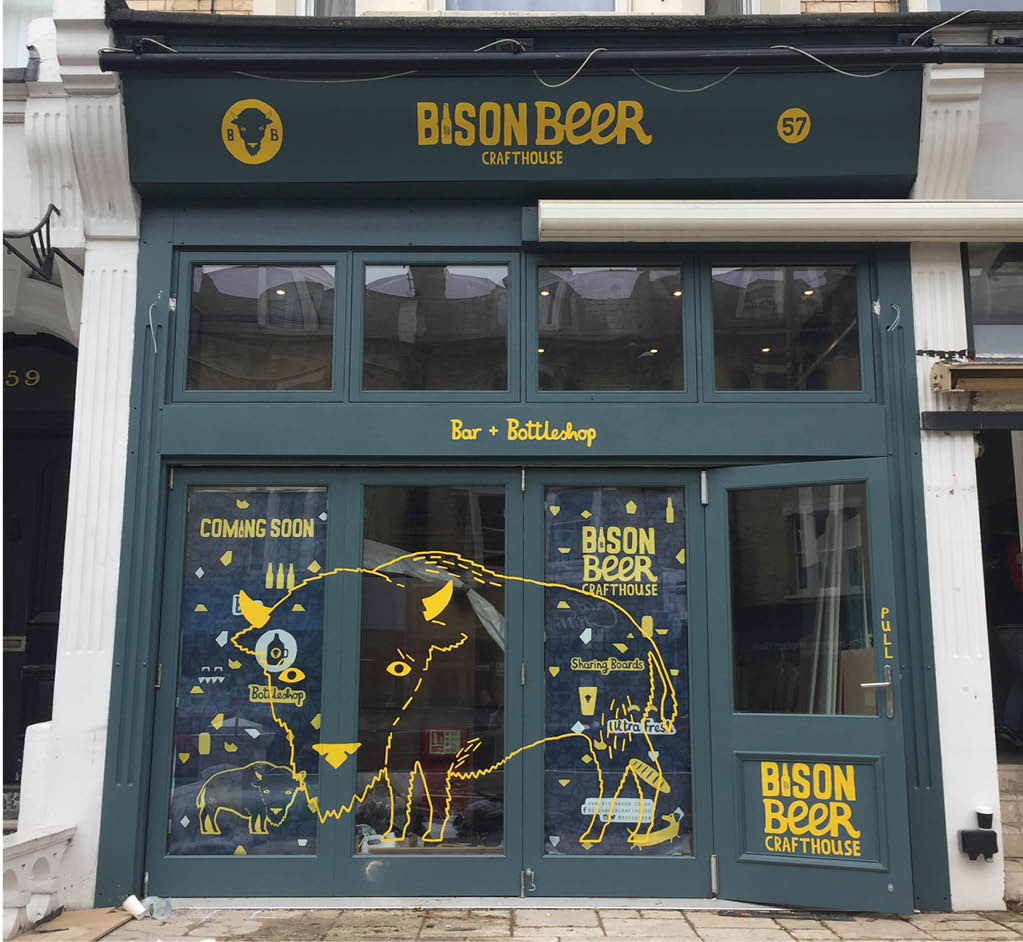 A picture of a vinyl window graphics